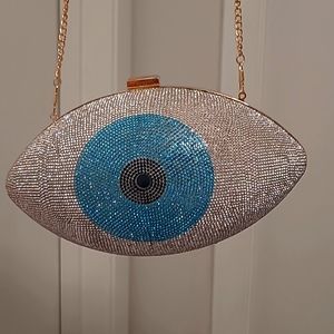 Evil Eye Crystal Evening Bag